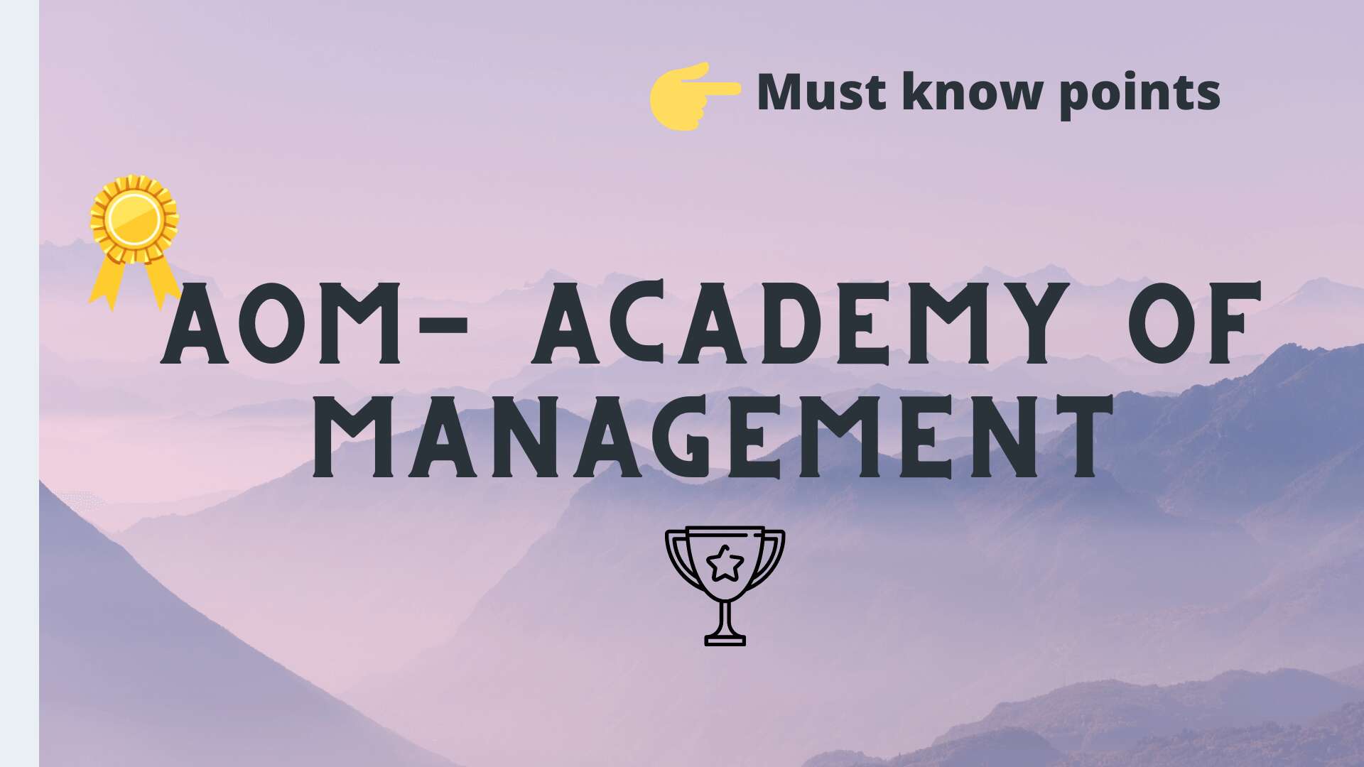 AOM Important points to know