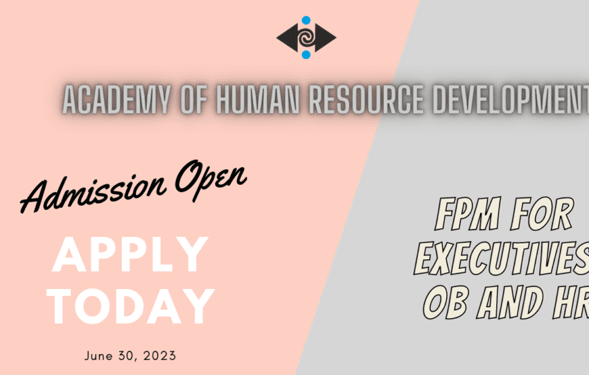 It is an FPM admission alert post. AHRD Ahmedabad is calling for admission in the executive FPM/ PhD program. The areas are OB and HR. Last date is June 30, 2023. Apply today.